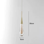Customizable Post-Modern Crystal Glass Led Pendant Lights Hanglamp Drop Light Restaurant Bar Pendant Lamp Staircase Lamps