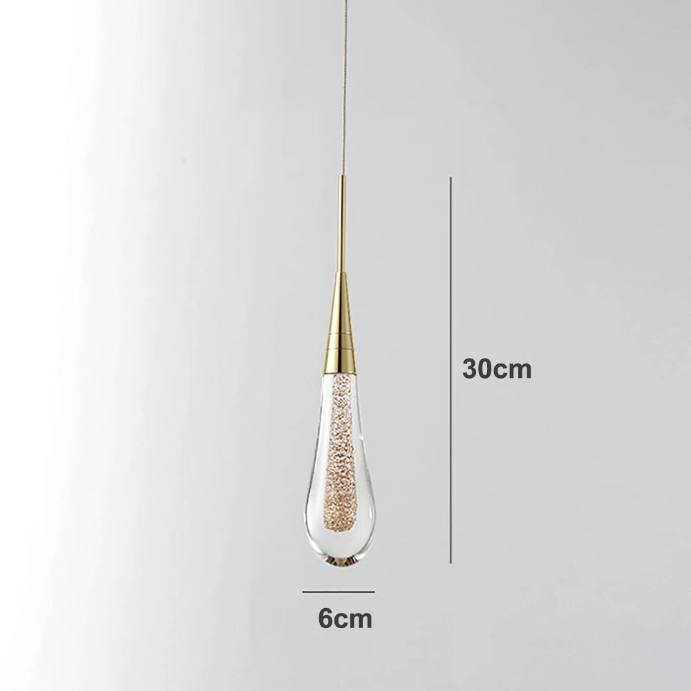 Customizable Post-Modern Crystal Glass Led Pendant Lights Hanglamp Drop Light Restaurant Bar Pendant Lamp Staircase Lamps