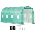 Premium  Walk-In Tunnel Greenhouse with Galvanized Frame & Waterproof Cover - Available in Multiple Sizes (15x7x7, 10x7x7, 20x10x7, 12x7x7 Ft) for Optimal Plant Growth