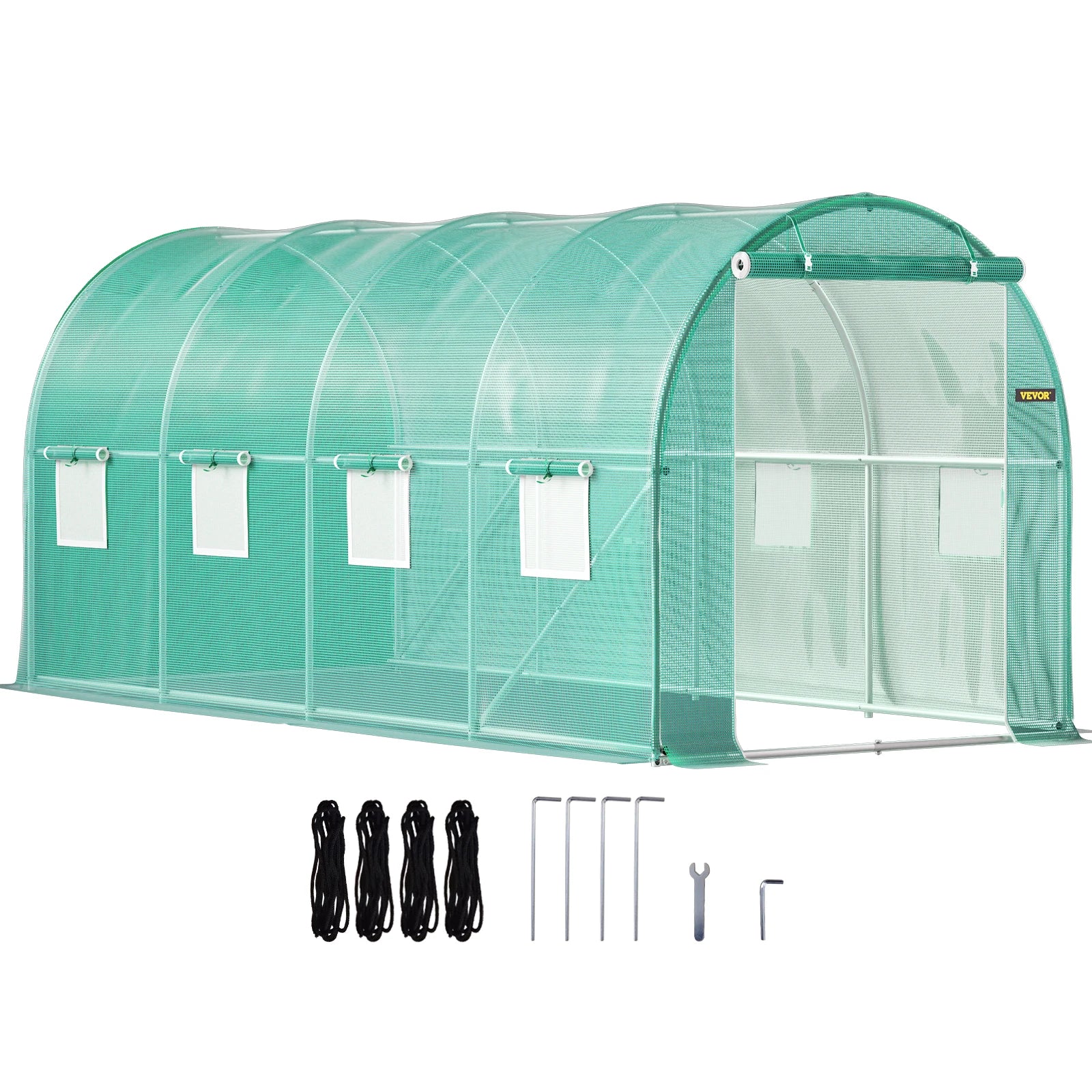 Premium  Walk-In Tunnel Greenhouse with Galvanized Frame & Waterproof Cover - Available in Multiple Sizes (15x7x7, 10x7x7, 20x10x7, 12x7x7 Ft) for Optimal Plant Growth
