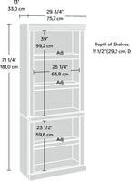 Rich Cherry Finish Heritage Hill Library Bookcase With Adjustable Shelves