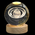 Home Decor , Glowing Planetary Galaxy Astronaut Crystal Ball Night Lights U Power Warm/Rgb Bedside Light Kid Gift Night Lamp