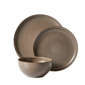 Banks Brown 12-Piece Stoneware Dinnerware Set, Service for 4