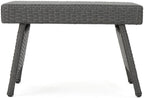 Salem Outdoor Chaise Lounge Set with Wicker Side Table, 2-Piece, Grey