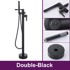 ELLEN Floor Standing Bathtub Faucets with Hand Shower Hot Cold Bath Tub Black Bath Faucet Water Mixer Tap Crane ELS2010