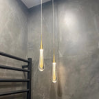 Customizable Post-Modern Crystal Glass Led Pendant Lights Hanglamp Drop Light Restaurant Bar Pendant Lamp Staircase Lamps