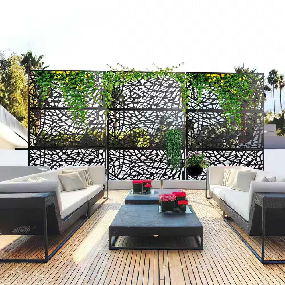 76 In. X 47.2 In. Patio Decor Privacy Screen Fence Panels