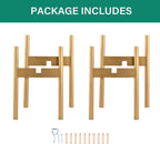 Plant Stand Pack of 2, Stackable&Adjustable Plant Stands Indoor, 2 Tier Indoor Plant Stand Tall 30'' (Gold)
