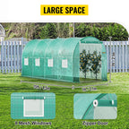 Premium  Walk-In Tunnel Greenhouse with Galvanized Frame & Waterproof Cover - Available in Multiple Sizes (15x7x7, 10x7x7, 20x10x7, 12x7x7 Ft) for Optimal Plant Growth