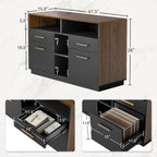 e 71-Inch Electric Standing Desk with Lockable Cabinets & Mobile File Storage