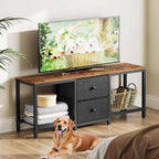 Television Stand For 55-Inch TVs With Hidden Drawers