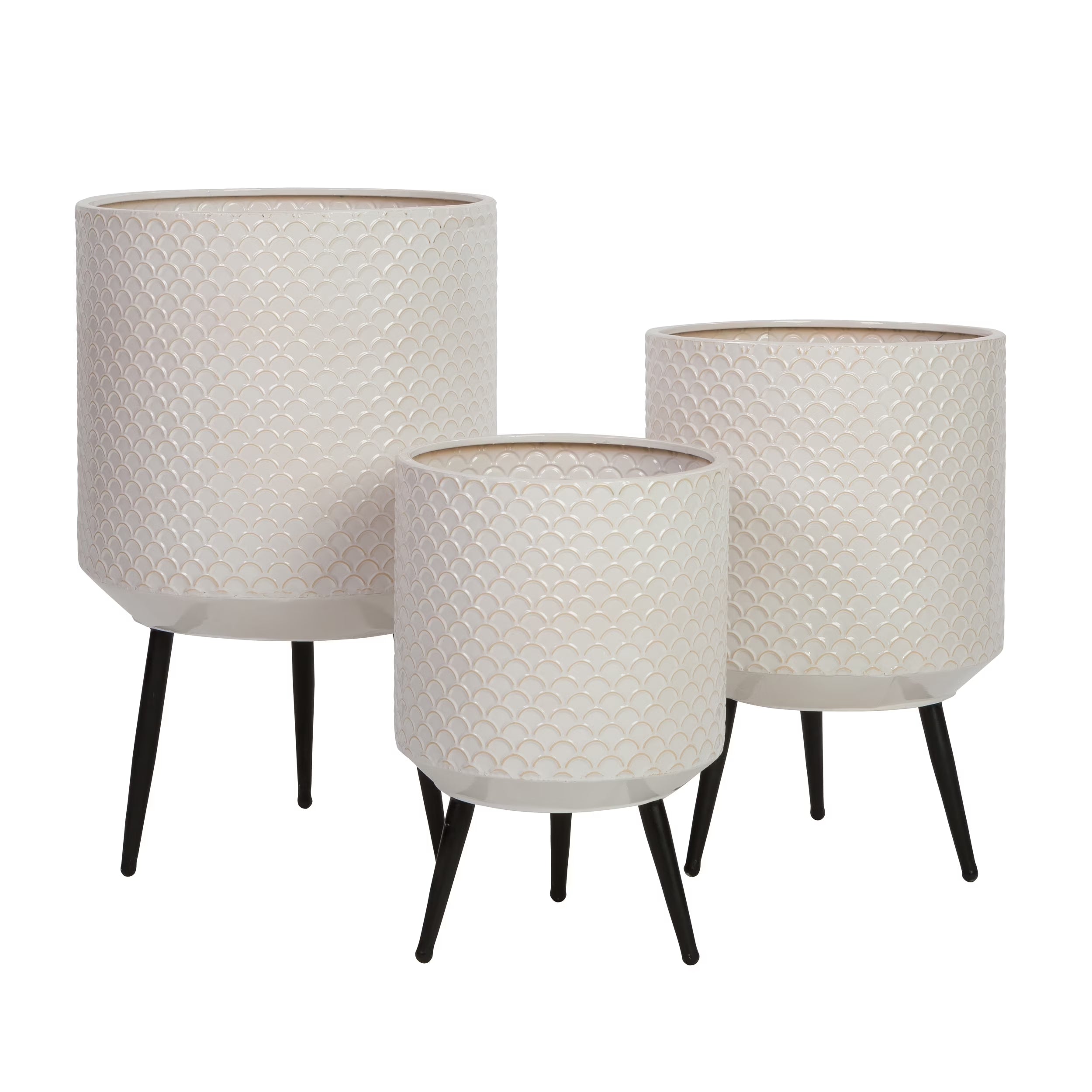 Elevate Your Space with the Stylish Metal Avery Modern Planters - Set of 3
