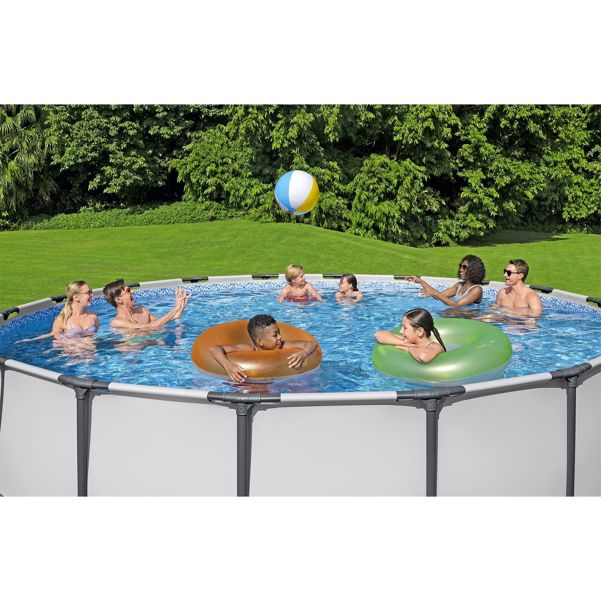 Bestway:  MAX 15' X 48" above Ground Pool Set - 4231 Gallon, Outdoor Family Pool, Corrosion & Puncture Resistant, Includes Filter, Pump, Ladder & Cover