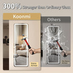 56" x 20" Dimmable LED Full-Length Mirror | Lighted Floor & Wall Mirror