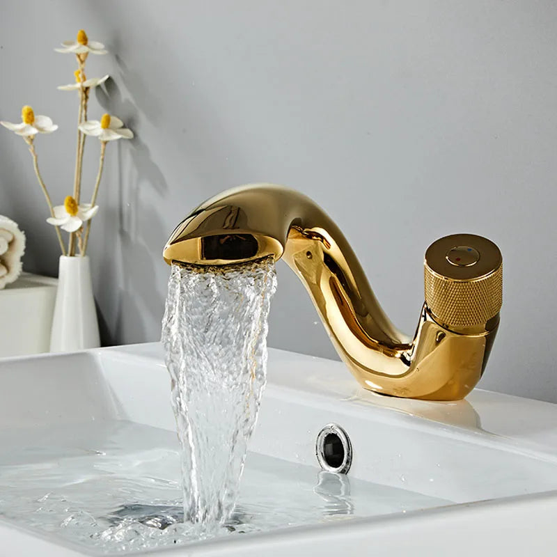 Modern Waterfall Bathroom Faucet Mixer Hot and Cold Water Taps for Washbasin BR-10004A Contemporary Design Sink Faucet