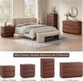 Walnut Six Drawer Dresser With Contemporary Profile