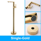ELLEN Floor Standing Bathtub Faucets with Hand Shower Hot Cold Bath Tub Black Bath Faucet Water Mixer Tap Crane ELS2010