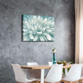 Abstract Floral Canvas Wall Art 36x24In Seafoam Green