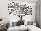3D Family Tree Wall Decor Sticker - DIY Collage Picture Frames for Living Room Decoration