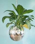 Elevate Your Space with Eclectic Whimsical Disco Ball Hanging Herb Planters – Perfect for Indoor and Outdoor Decor!