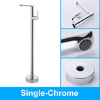ELLEN Floor Standing Bathtub Faucets with Hand Shower Hot Cold Bath Tub Black Bath Faucet Water Mixer Tap Crane ELS2010