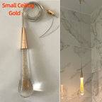 Customizable Post-Modern Crystal Glass Led Pendant Lights Hanglamp Drop Light Restaurant Bar Pendant Lamp Staircase Lamps