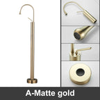 ELLEN Floor Standing Bathtub Faucets with Hand Shower Hot Cold Bath Tub Black Bath Faucet Water Mixer Tap Crane ELS2010