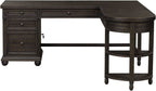 Contemporary L Shaped Desk USB Charging Drawer