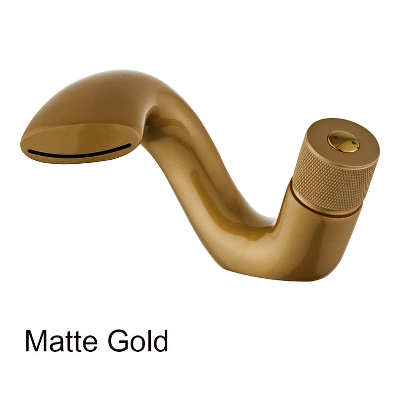 Modern Waterfall Bathroom Faucet Mixer Hot and Cold Water Taps for Washbasin BR-10004A Contemporary Design Sink Faucet