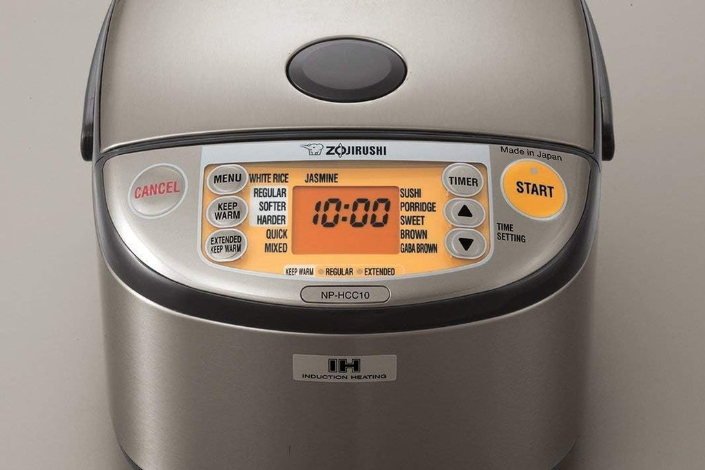 Zojirushi NP-HCC10XH 5.5-Cup Induction Heating Rice Cooker and Warmer in Stainless Dark Gray