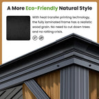Twelve By Sixteen Ft Premium Double Roof Gazebo Dark Gray