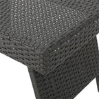 Salem Outdoor Chaise Lounge Set with Wicker Side Table, 2-Piece, Grey