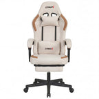 Ergonomic Video Game Chair with Headrest for Home Office-Gray