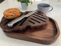 End-Grain Removable Top Bread Cutting Board with Crumb Tray