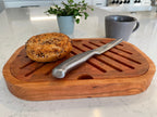 End-Grain Removable Top Bread Cutting Board with Crumb Tray