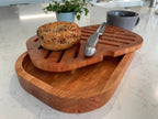 End-Grain Removable Top Bread Cutting Board with Crumb Tray