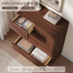 Walnut Six Drawer Dresser With Contemporary Profile