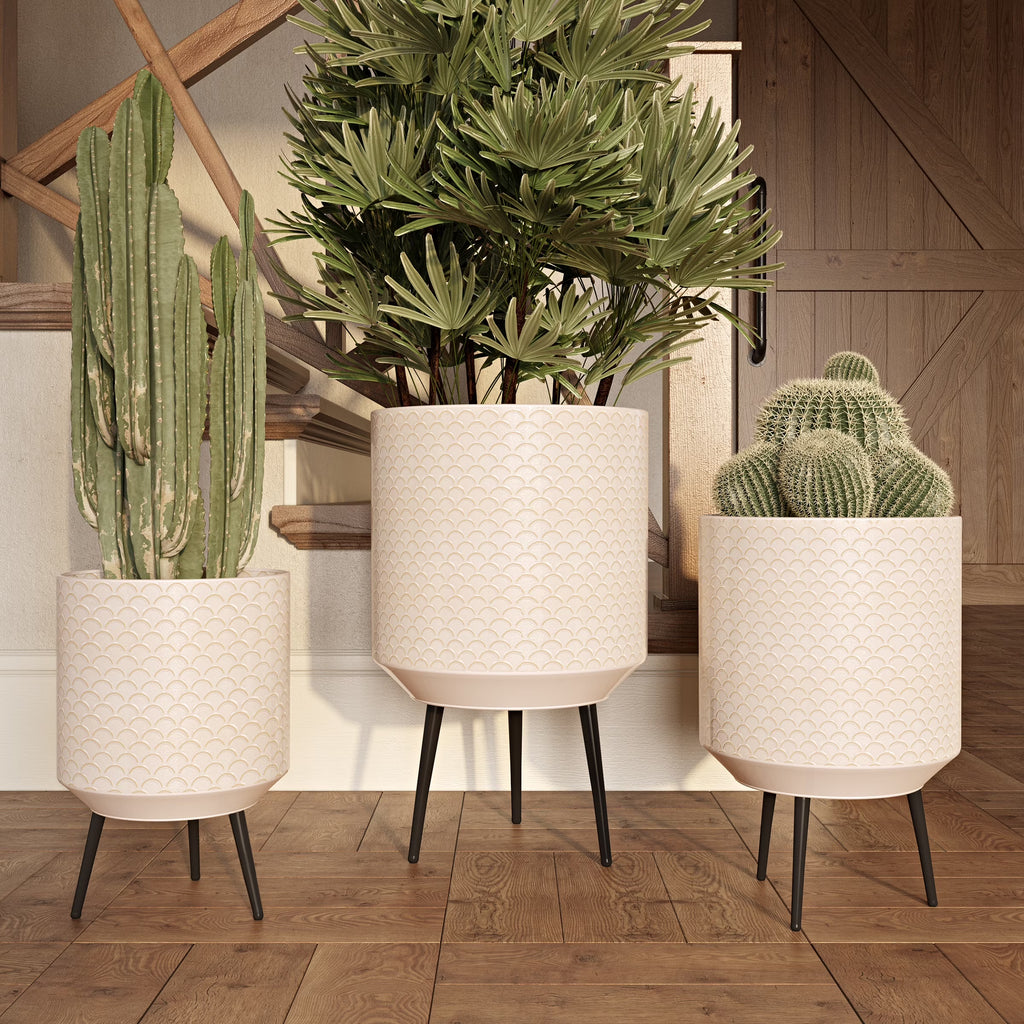 Elevate Your Space with the Stylish Metal Avery Modern Planters - Set of 3