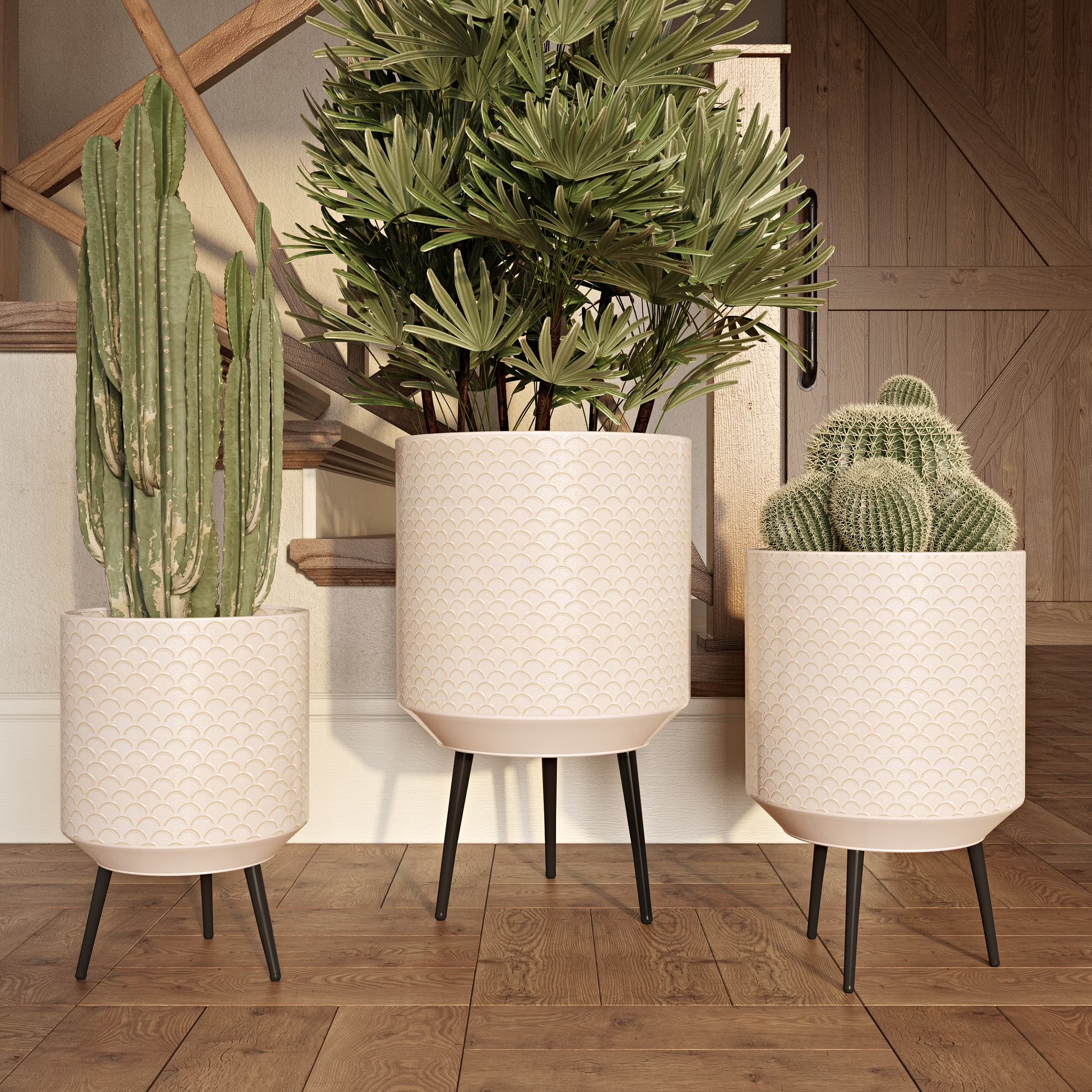 Elevate Your Space with the Stylish Metal Avery Modern Planters - Set of 3