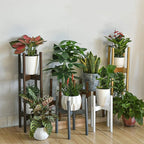 Plant Stand Pack of 2, Stackable&Adjustable Plant Stands Indoor, 2 Tier Indoor Plant Stand Tall 30'' (Gold)