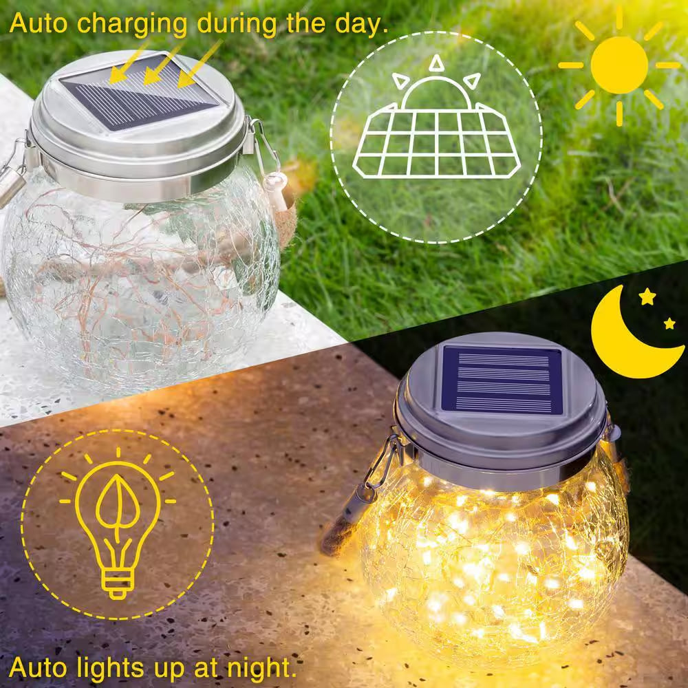 Solar Lanterns Outdoor Waterproof, Outdoor Decorative Backyard Solar Lanterns Outdoor Hanging (4-Pack)