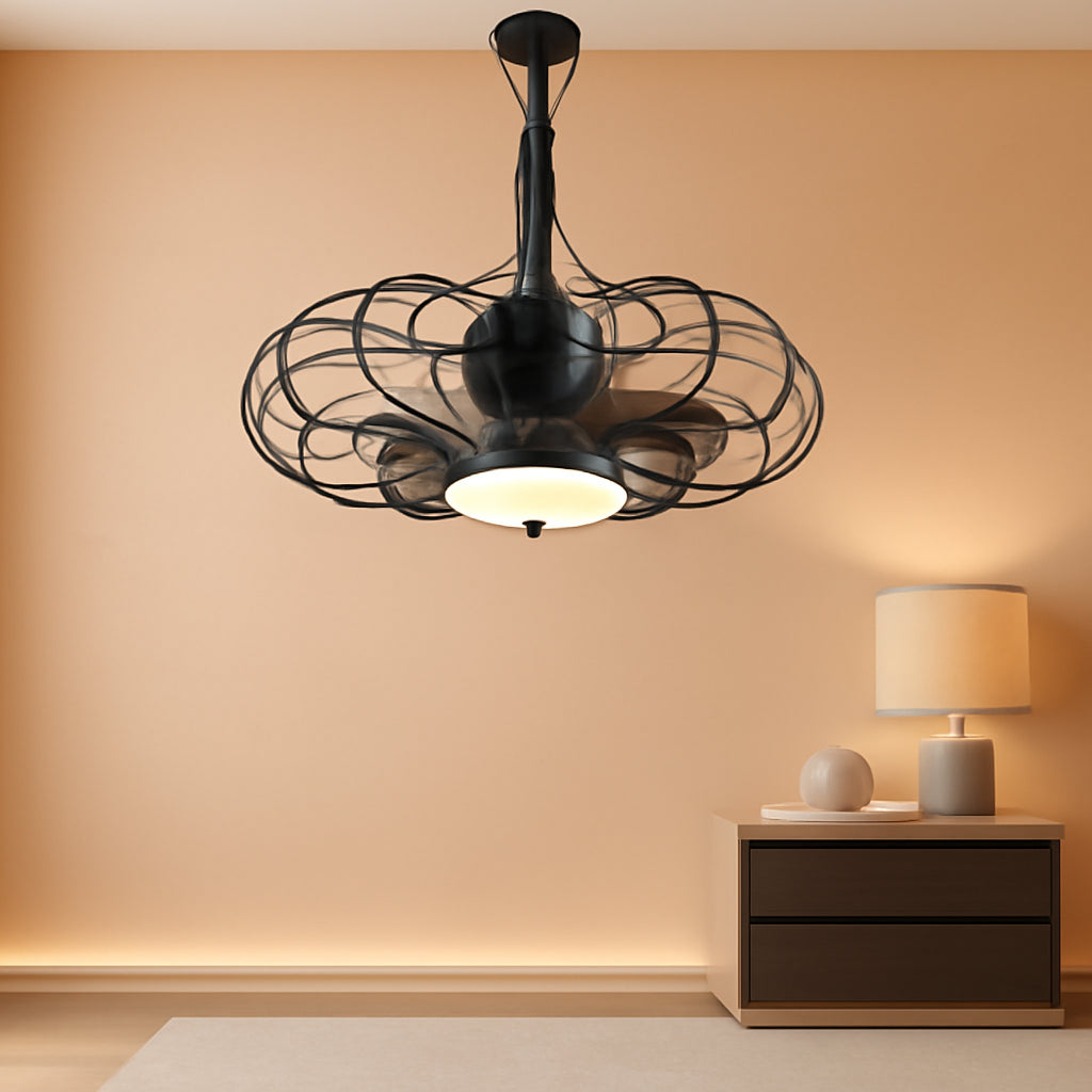 Twenty Inch Black Outdoor Ceiling Fan Weather proof IP65
