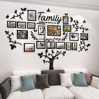 3D Family Tree Wall Decor Sticker - DIY Collage Picture Frames for Living Room Decoration