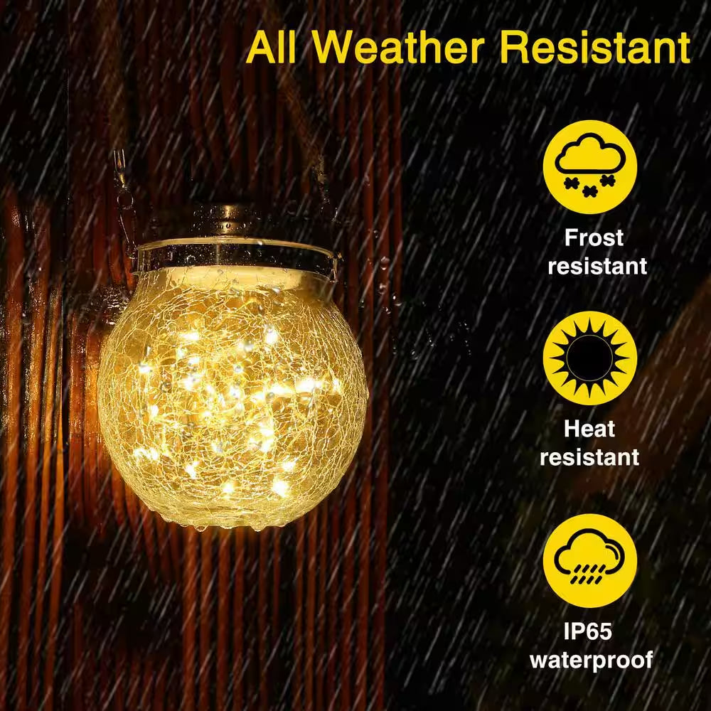 Solar Lanterns Outdoor Waterproof, Outdoor Decorative Backyard Solar Lanterns Outdoor Hanging (4-Pack)