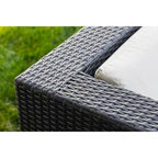 Black 9-Piece Wicker Patio Combo Conversation Set with Sunbrella Coal Cushions