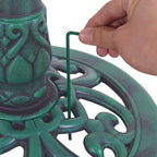 Green Pedestal Bird Bath Feeder Freestanding Outdoor Garden Yard Patio Decor