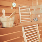 8-Piece Sauna Accessories Set: Wooden Bucket and Ladle, Thermometer and Hygrometer, Hourglass Timer, Two Backrests, Gable Vent, and Aromatherapy Oil Bowl – Ideal Gifts for Sauna Enthusiasts and Home Spa Experience