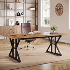 Large Industrial Executive Desk for Home Office Use