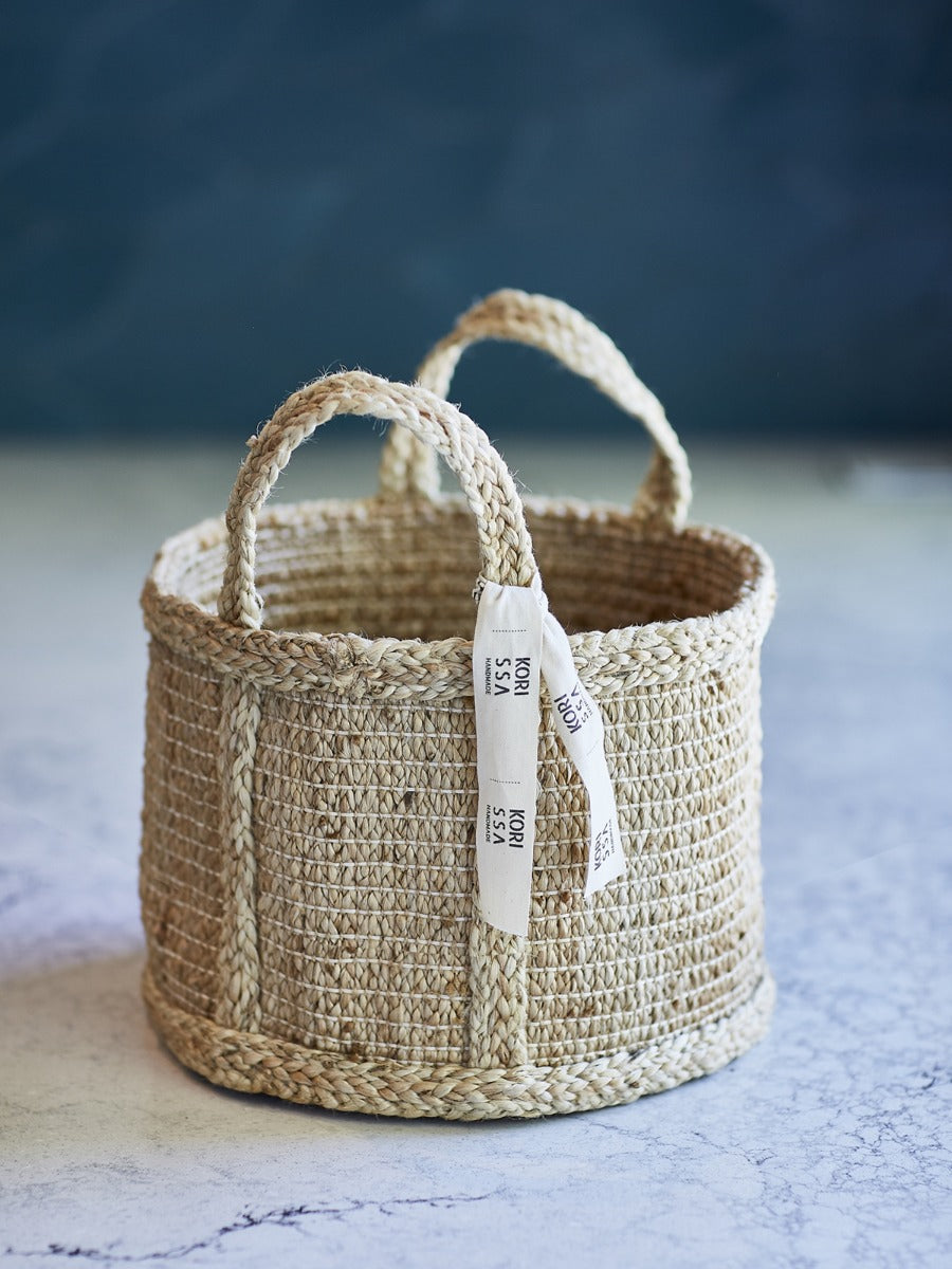 Bono Handwoven Jute Storage Basket – Natural